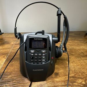 Plantronics CT14 Cordless Headset Phone With Headset, Main Base And AC Cord Used